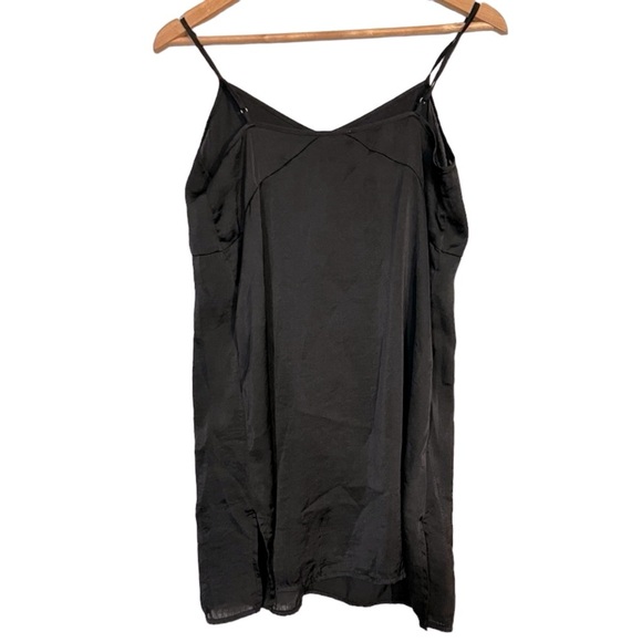 Free People Intimately Black Slip Dress Size Small Satin Spaghetti Straps LBD - Picture 2 of 7